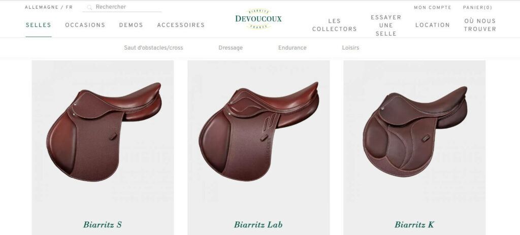 selle saut d'obstacles Devoucoux