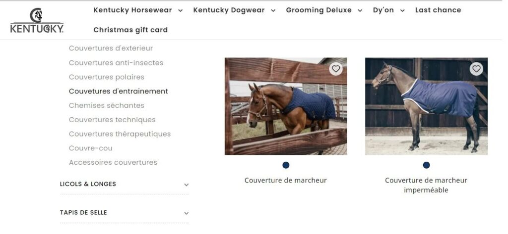 couverture de marcheur cheval Kentucky