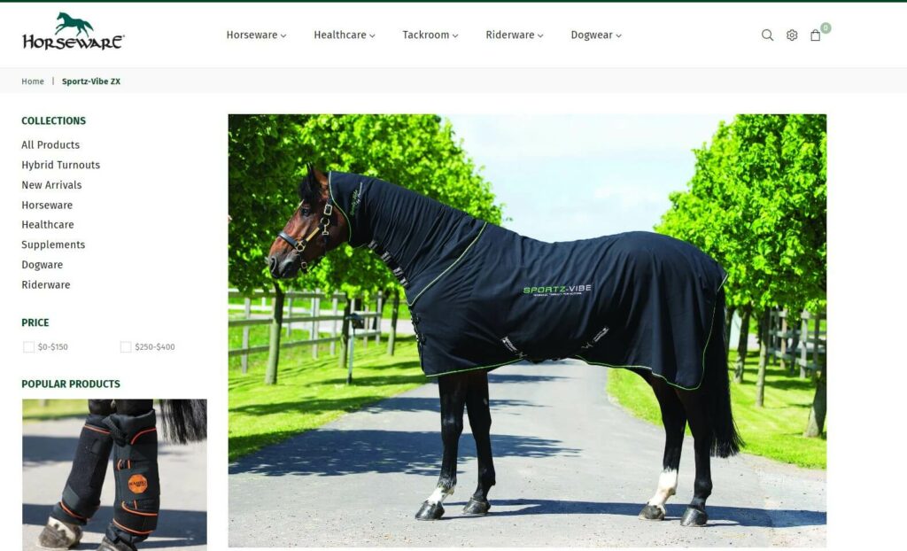 couverture massante cheval Horseware