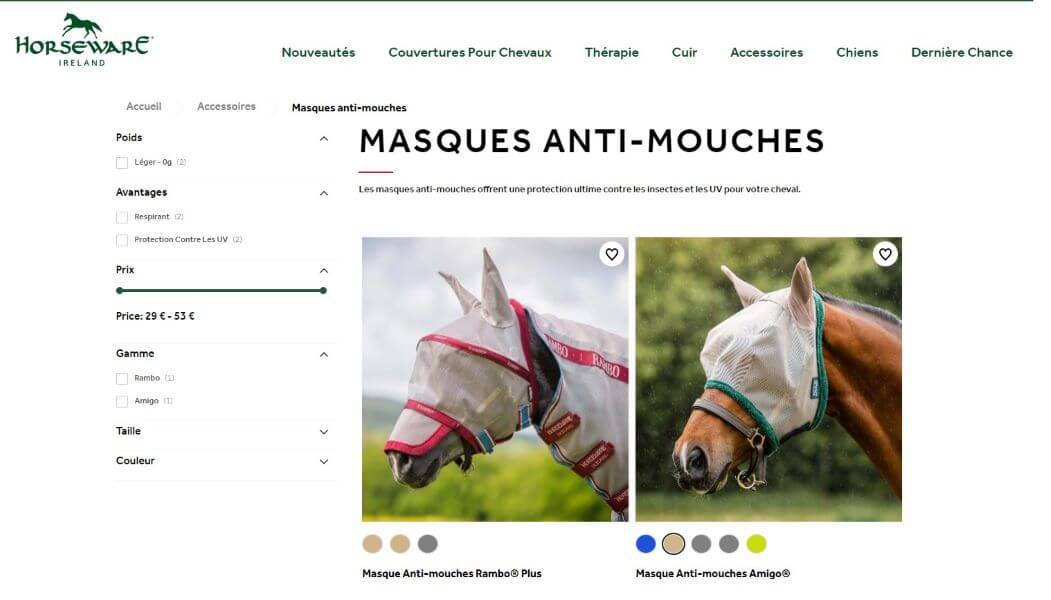 masque cheval Horseware